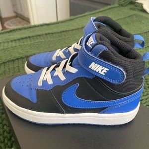 Nike blue and black kid dunks